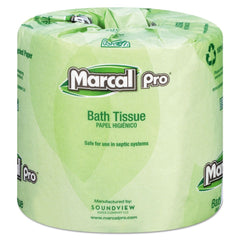 Marcal PRO 100% Recycled Septic Safe 2 Ply Bathroom Tissue - White (48/Carton)