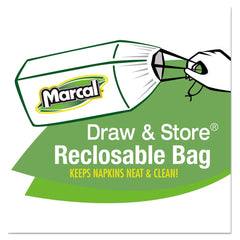 Marcal 6506 1-Ply 11.4 in. x 12.5 in. 100% Recycled Lunch Napkins - White (400/Pack)
