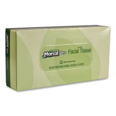 Marcal PRO 100 Percent Recycled 2-Ply Facial Tissue Convenience Pack - White (30/Carton)