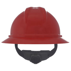 MSA V-Gard 500 Fas-Trac III 4-Point Vented Hat - Red