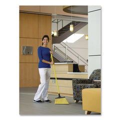 Nexstep Commercial Products MaxiSweep Angle Broom With Fiberglass Handle, 57-in Overall Length, Yellow/Black