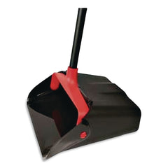 Nexstep Commercial Products MaxiPlus 13.5 in. x 36 in. Plastic Lobby Dustpan - Black/Red