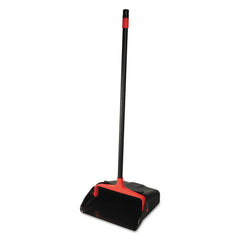 Nexstep Commercial Products MaxiPlus 13.5 in. x 36 in. Plastic Lobby Dustpan - Black/Red