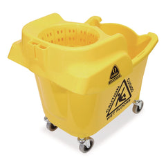 Nexstep Commercial Products MaxiRough Institutional Mop Bucket and Wringer, 35 qt, Yellow