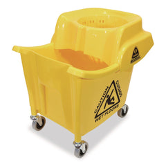 Nexstep Commercial Products MaxiRough Institutional Mop Bucket and Wringer, 35 qt, Yellow