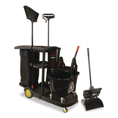 Nexstep Commercial Products Premier Downpress Mop Bucket and Wringer, 35 qt, Black