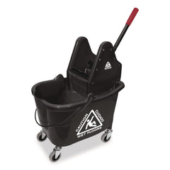 Nexstep Commercial Products Premier Downpress Mop Bucket and Wringer, 35 qt, Black