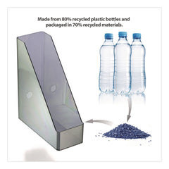 Officemate Recycled Plastic Magazine File 4.3 x 10.3 x 12.2 Translucent Gray