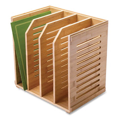 Officemate Bamboo Magazine File 14.09 x 14.41 x 14.41 Brown