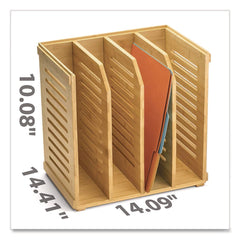 Officemate Bamboo Magazine File 14.09 x 14.41 x 14.41 Brown