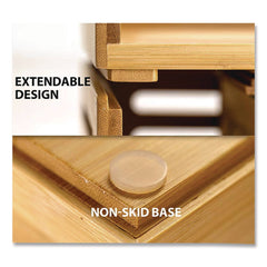 Officemate Bamboo Magazine File 14.09 x 14.41 x 14.41 Brown