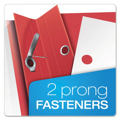 Oxford 3 Prong Fastener 0.5 in. Capacity 8.5 in. x 11 in. Front Standard Grade Report Cover - Clear/Assorted (25/Box)