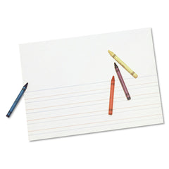 Pacon 9 in. x 12 in. 16 lbs. 5/8 in. Long Rule One-Sided Multi-Program Picture Story Paper (500/Pack)