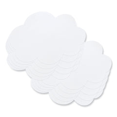 Pacon 7 in. x 10 in. Self Stick Dry Erase Clouds - White Surface