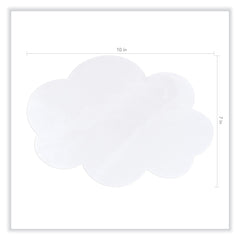 Pacon 7 in. x 10 in. Self Stick Dry Erase Clouds - White Surface