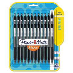 Paper Mate InkJoy 300 RT Medium 1 millimeter Retractable Ballpoint Pen - Black Ink/Barrel (24/Pack)