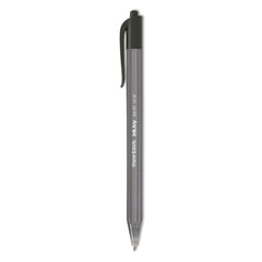 Paper Mate InkJoy 100 RT Medium 1 millimeter Retractable Ballpoint Pen - Black Ink/Smoke/Black Barrel (1-Dozen)