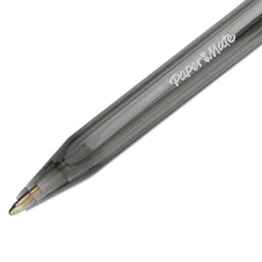 Paper Mate InkJoy 100 RT Medium 1 millimeter Retractable Ballpoint Pen - Black Ink/Smoke/Black Barrel (1-Dozen)