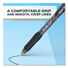 Paper Mate Profile 1 mm Retractable Gel Pen - Black Ink/Translucent Black Barrel/Bold (1-Dozen)