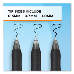Paper Mate Profile 0.7 mm Retractable Gel Pen - Blue Ink/Translucent Blue Barrel/Medium (1-Dozen)