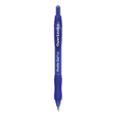 Paper Mate Profile 0.7 mm Retractable Gel Pen - Blue Ink/Translucent Blue Barrel/Medium (1-Dozen)