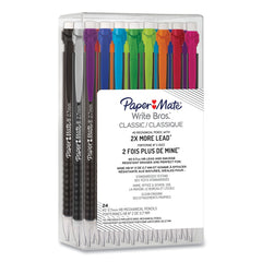 Paper Mate Write Bros 0.7 mm Mechanical Pencil - Black Lead/Assorted Barrel Colors (24/Pack)