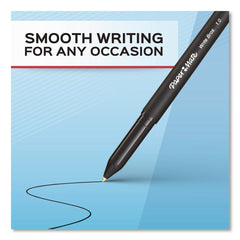 Paper Mate Write Bros. Medium 1 mm Ballpoint Pen - Black Ink/Black Barrel (8/Pack)