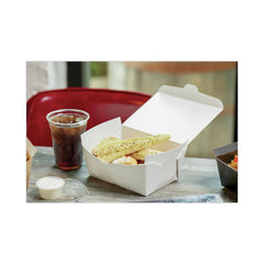 Pactiv Corp. NOB03W 66 oz 6.5 x 4.5 x 3.25 EarthChoice OneBox Paper Box - White (160/Carton)