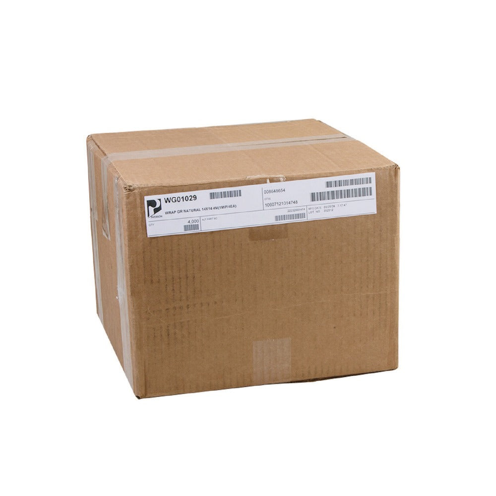 Paterson WG01029 14 in. x 14 in. Grease-Resistant Food Wrap - Natural (4000/Carton)