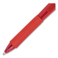 Pentel Medium 1 mm Retractable WOW! Ballpoint Pen - Red Ink, Translucent Red/Red Barrel (1-Dozen)