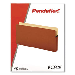 Pendaflex Smart Shield 3.5 in. Expansion Legal Size File Pocket - Red Fiber (10/Box)