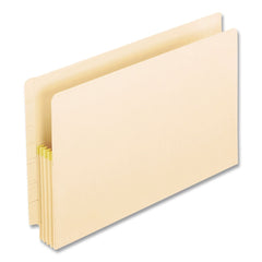 Pendaflex 5.25 in. Expansion Legal Size Drop Front Shelf File Pockets with Rip-Proof-Tape Gusset Top - Manila (10/Box)