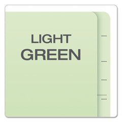 Pendaflex 2 in. Expansion 2 Dividers 6 Fasteners Letter Size End Tab Classification Folders - Pale Green Exterior (10/Box)