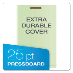 Pendaflex 2 in. Expansion 2 Dividers 6 Fasteners Letter Size End Tab Classification Folders - Pale Green Exterior (10/Box)