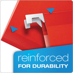 Pendaflex 1/5-Cut Tabs Colored Reinforced Hanging Legal Folders - Red (25/Box)