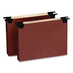 Pendaflex 3 Dividers 1/3-Cut Tabs Letter Size Premium Expanding Hanging File Pockets with Swing Hooks and Dividers - Brown (5/Box)