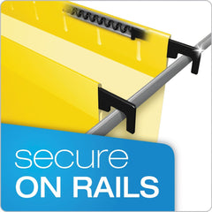 Pendaflex 1/5-Cut Tabs Legal Size SureHook Hanging Folders - Yellow (20/Box)