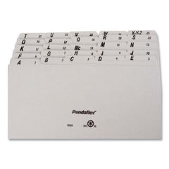 Pendaflex Recycled Top Tab File Guides, Alpha, 1/5 Tab, Pressboard, Letter (25-Piece/Set)