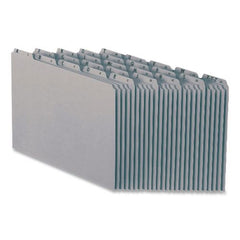 Pendaflex Recycled Top Tab File Guides, Alpha, 1/5 Tab, Pressboard, Letter (25-Piece/Set)