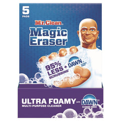 Mr. Clean 4.6 in. x 2.3 in. 0.7 in. Thick Ultra Foamy Magic Eraser - White (20/Carton)