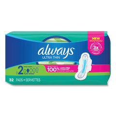 Always Size 2 Ultra Thin Super Absorbent Pads with Wings (3/Carton)