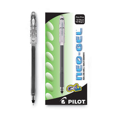 Pilot Neo-Gel Fine 0.7 mm Gel Pen - Black Ink/Black Barrel (1-Dozen)