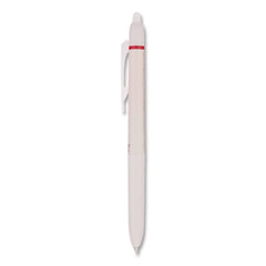 Pilot Frixion Waai Erasable Gel Pen, Retractable, Extra Fine 0.5 mm, Cherry Ink, Beige/Cherry Barrel, Dozen