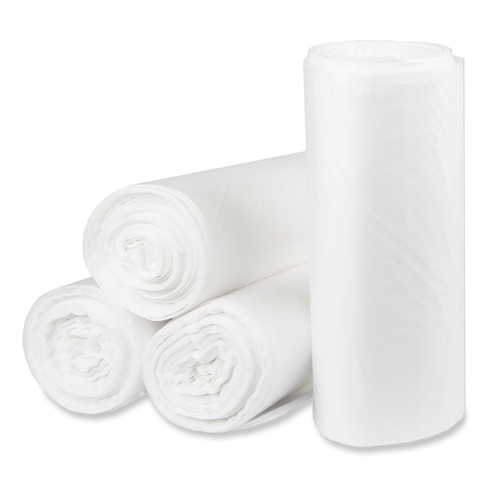 Pitt Plastics Eco Strong Plus 38 in. x 58 in. 16 mic 60 Gallon Can Liners - Natural (200/Carton)