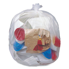 Pitt Plastics 40 Gallon 1.35 mil 40 in. x 46 in. Eco Strong Plus Can Liners - Natural (100/Carton)