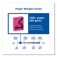 PrintWorks Professional 8.5 in. x 11 in. 24 lbs. Text Weight Color Paper - Fuchsia (1-Ream)