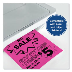 PrintWorks Professional 8.5 in. x 11 in. 24 lbs. Text Weight Color Paper - Fuchsia (1-Ream)
