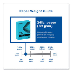 PrintWorks Professional 8.5 in. x 11 in. 24 lbs. Text Weight Color Paper - Blue (1-Ream)