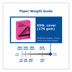 PrintWorks Professional 8.5 in. x 11 in. 65 lbs. Text Weight Color Cardstock - Fuchsia (1-Ream)