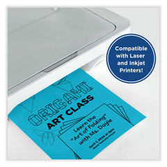 PrintWorks Professional 8.5 in. x 11 in. 65 lbs. Text Weight Color Cardstock - Blue (1-Ream)